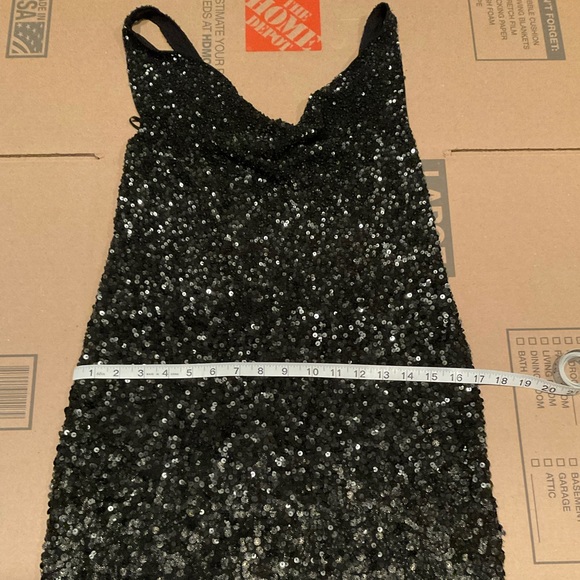 NWT All Saints hand beaded sequined SCALA Cocktail Cowl Neck Dress UK8/US4 - Picture 10 of 13